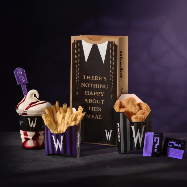 Wendy’s and Netflix Go Goth With ‘Wednesday’ Collab