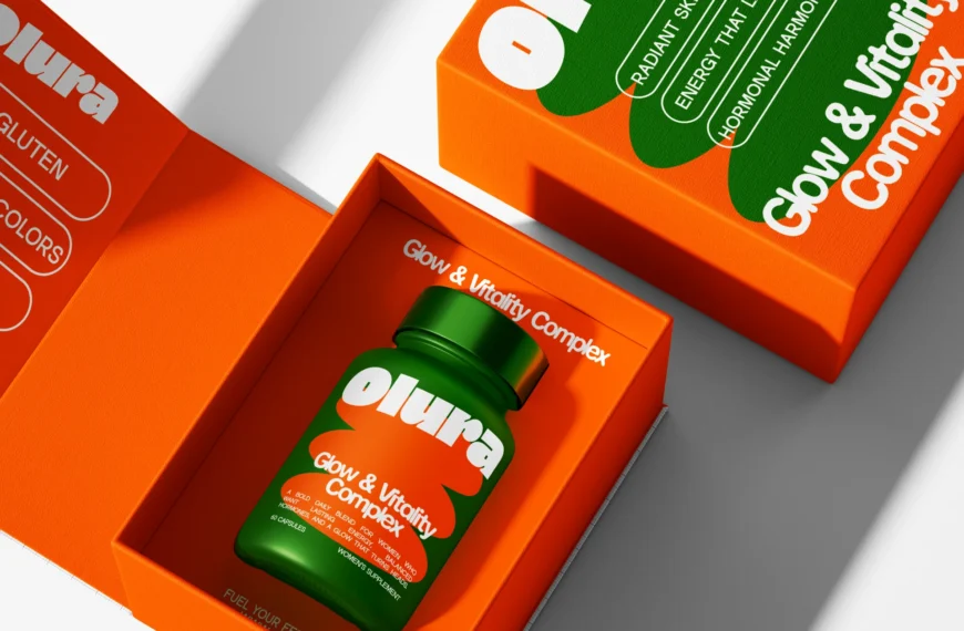 Olura’s Supplement Redesign by Yuliia Hrabynska Goes Loud