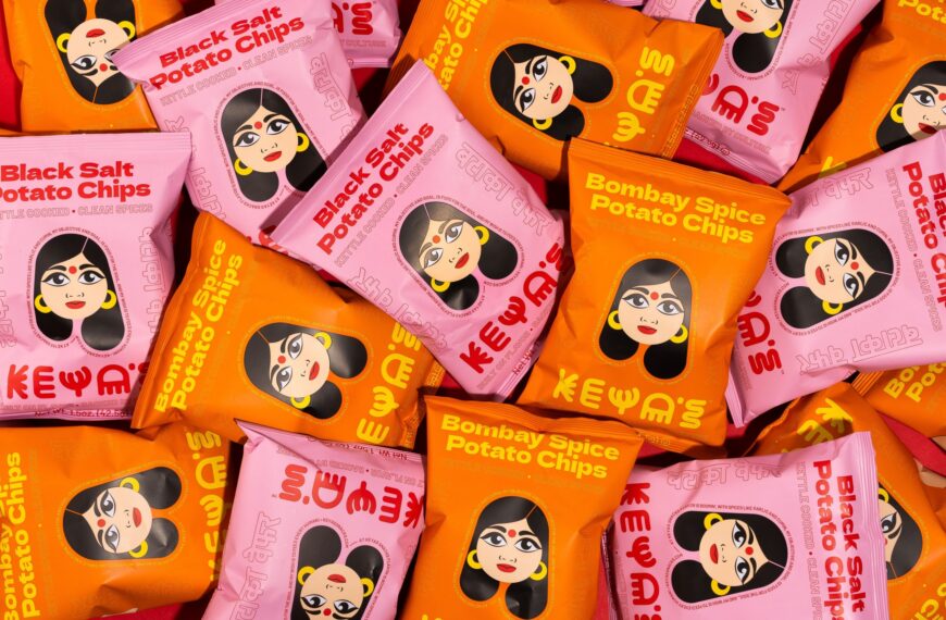 Keya’s Snacks Shouts in Hot Pink and Spice