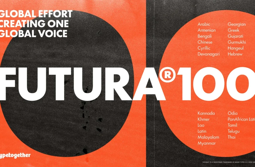 Futura100 Is A Typeface Reimagined for Global Design with 12 Scripts and Modern Features
