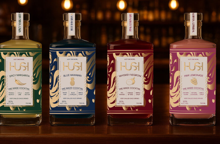 Hush Brings Cocktail Packaging Into Sharp Focus with Swirl-Driven Design