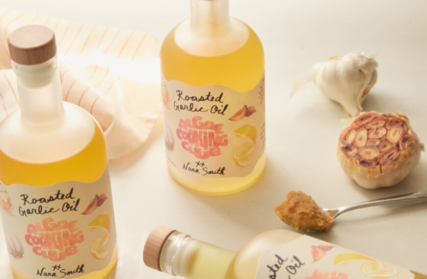Nara Smith and Algae Cooking Club Bring Elevated Design to Roasted Garlic Oil