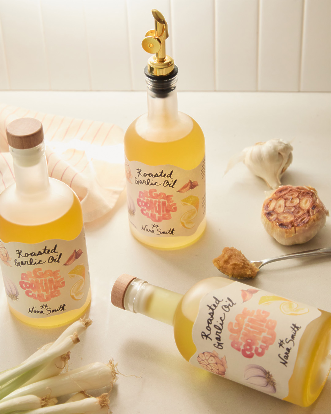 Nara Smith and Algae Cooking Club Bring Elevated Design to Roasted Garlic Oil