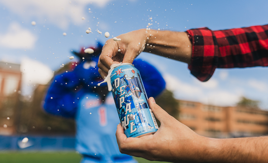 DePaul Athletics Launches Co-Branded Beer Cans with Revolution Brewing