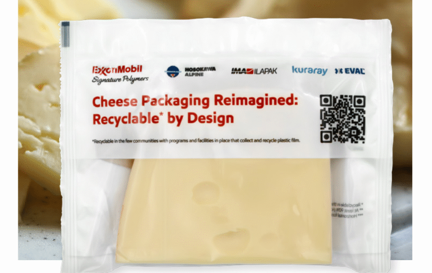 ExxonMobil and Hosokawa Alpine Develop Recyclable PE Pouch for Cheese Packaging