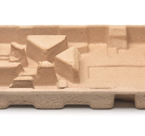 Eco-friendly moulded fibre packaging