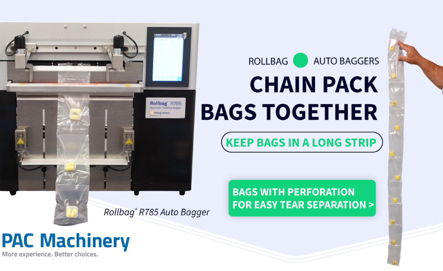 PAC Machinery Adds Chain Pack Bagging Option to Rollbag® R785 Automatic Bagger