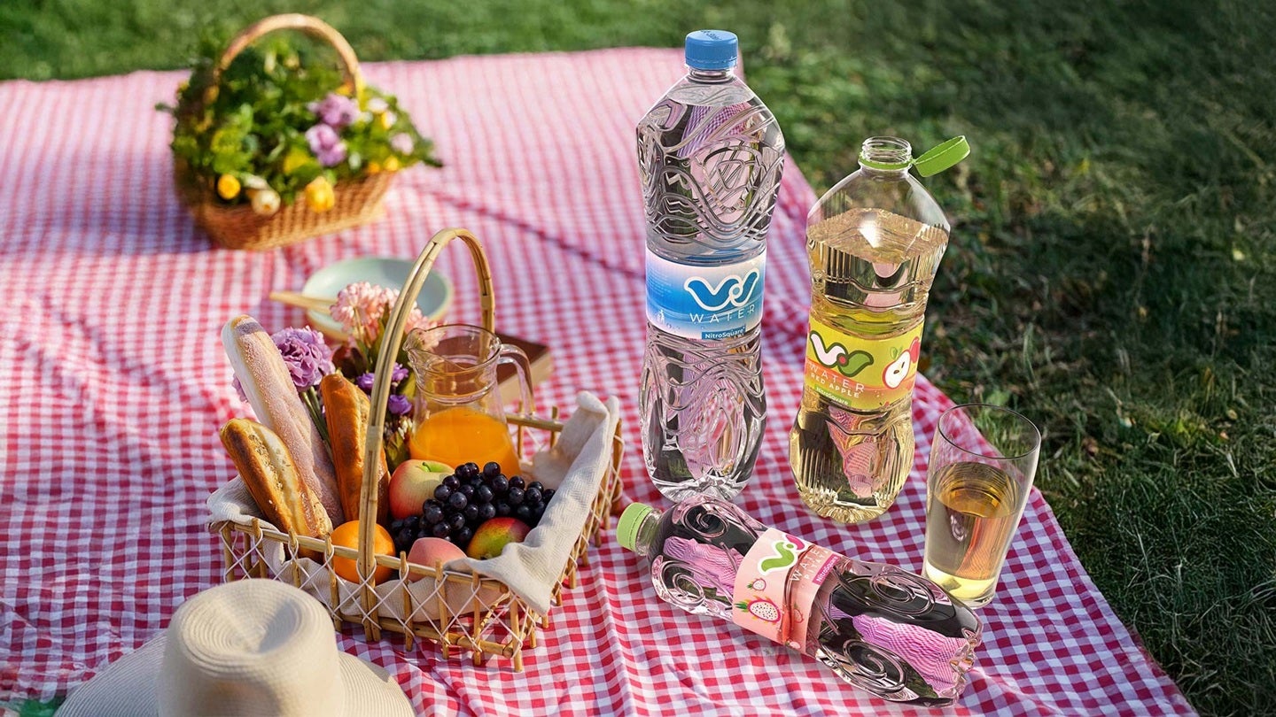 Sidel unveils square PET bottle for still water with liquid nitrogen dosing