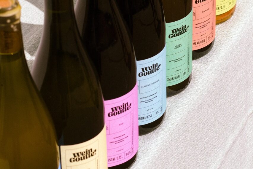 Wein Goutte Gets a Label Glow-Up That Pops the Cork