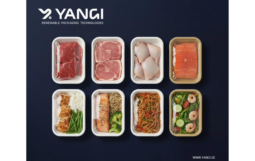 Yangi Launches Dry-Formed Fiber Tray for Meat, Fish and Ready Meal Packaging