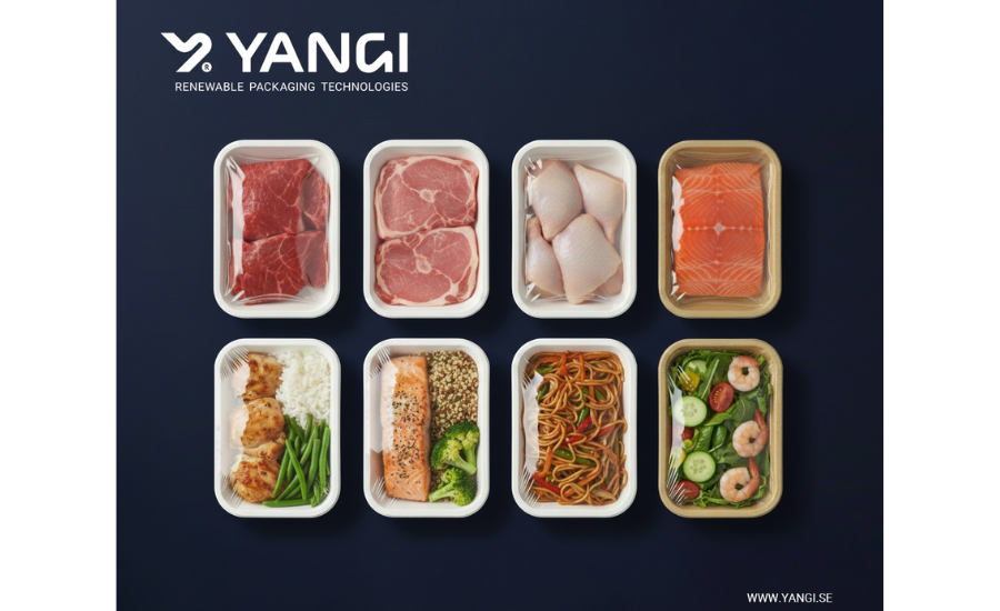 Yangi Launches Dry-Formed Fiber Tray for Meat, Fish and Ready Meal Packaging