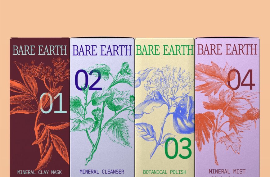 Bare Earth Brings Bold Botanical Illustration to Modern Skincare Design