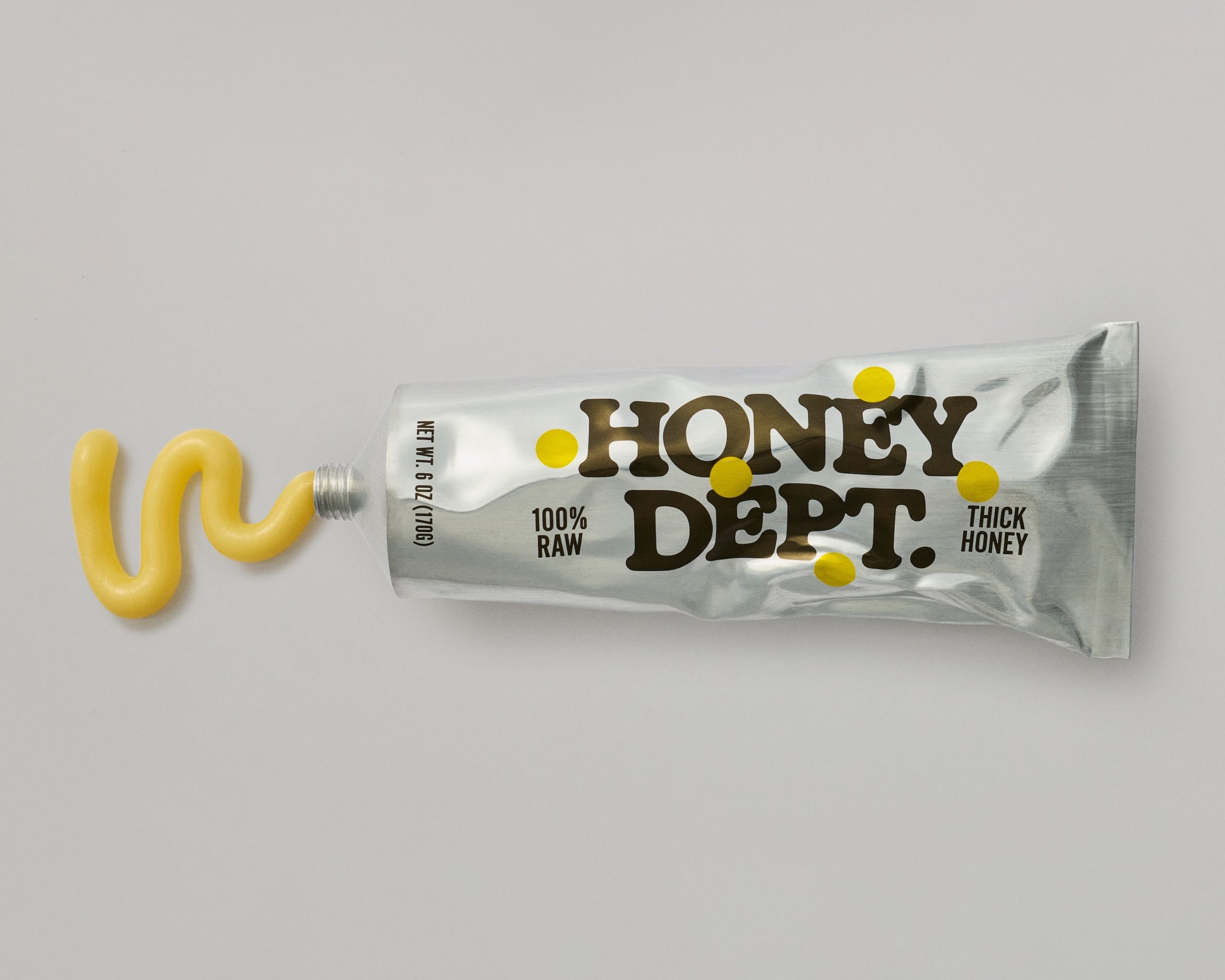 Honey Department’s Brand Identity Lays It On Thick (and From an Aluminum Tube)