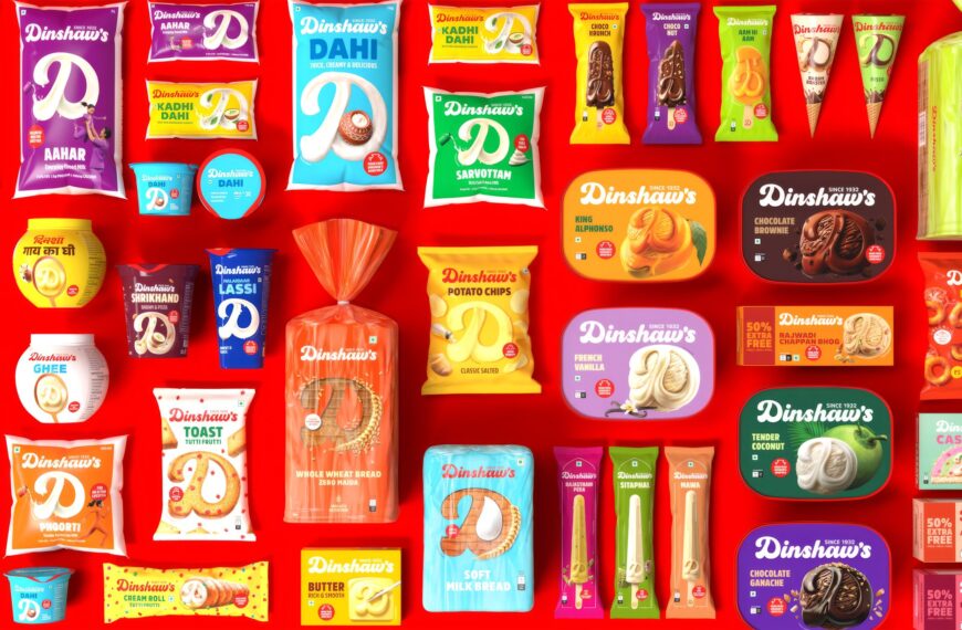 Dinshaw’s Redesigns With Its Logo Front and Center