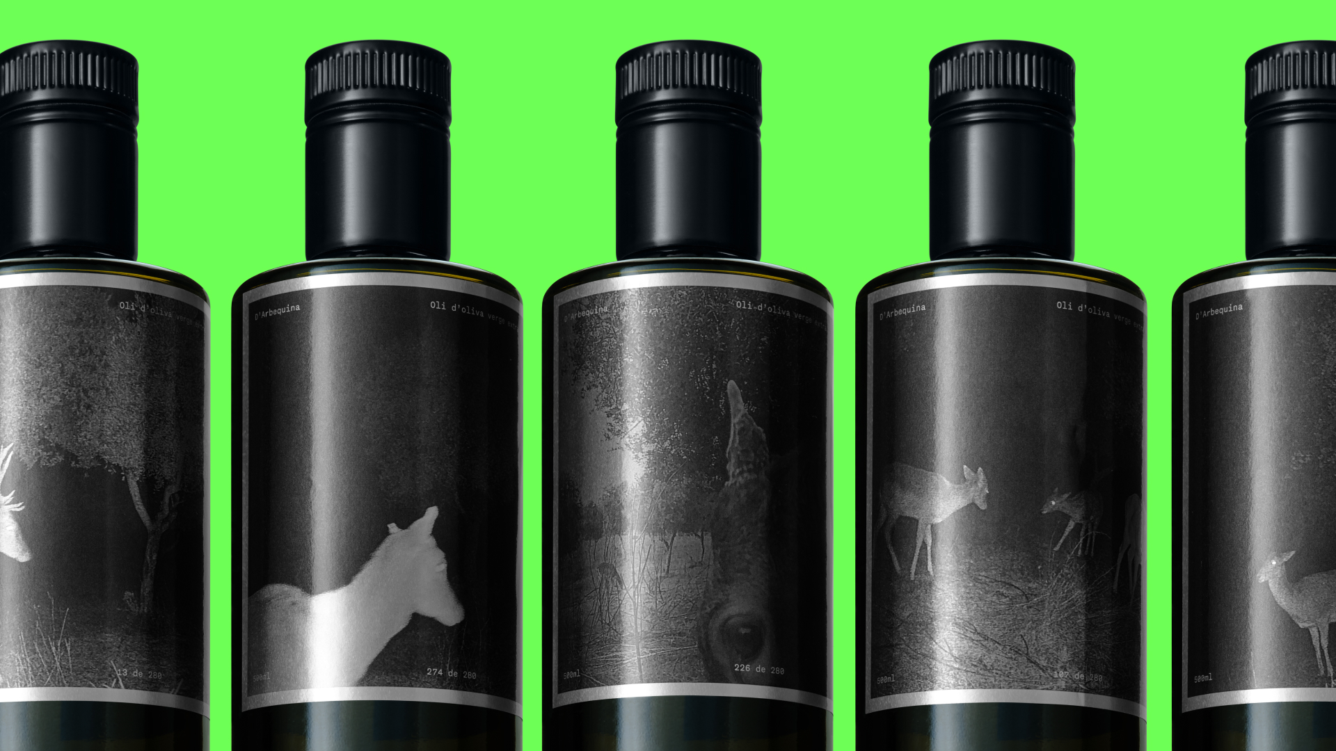 Forget Silly Squeeze Bottles For Olive Oil; D’Arbequina Uses Photos of Wild Deer