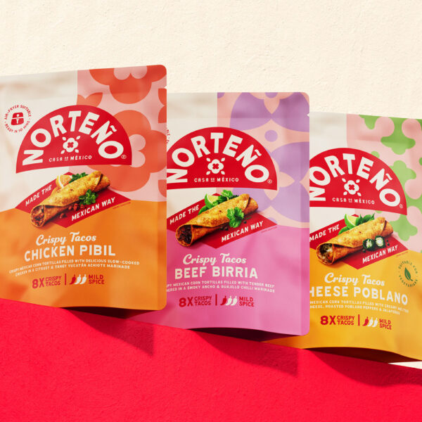 Norteño Brings Warmth into the Frozen Section With Inviting Taquitos Packaging
