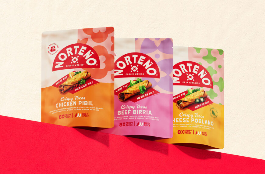 Norteño Brings Warmth into the Frozen Section With Inviting Taquitos Packaging