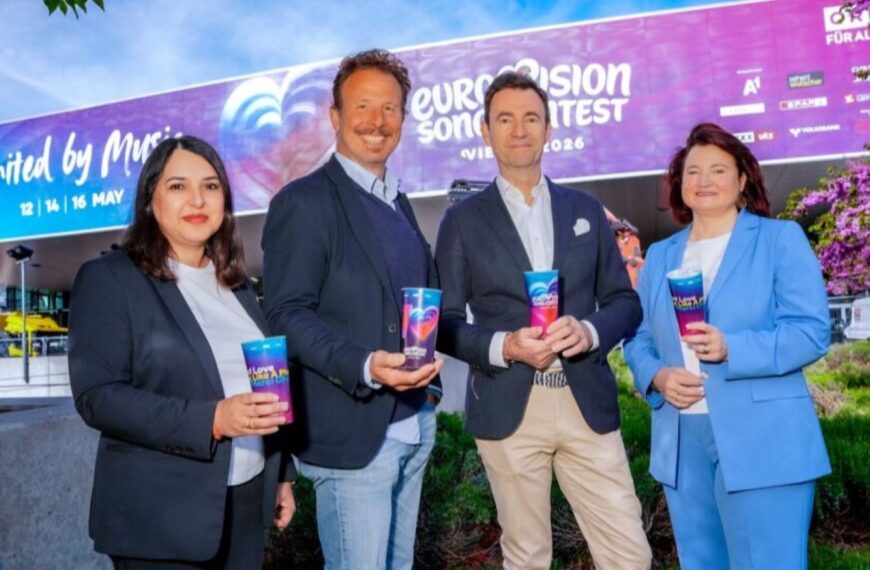 Borouge and partners supply recycled cups for Vienna Eurovision events