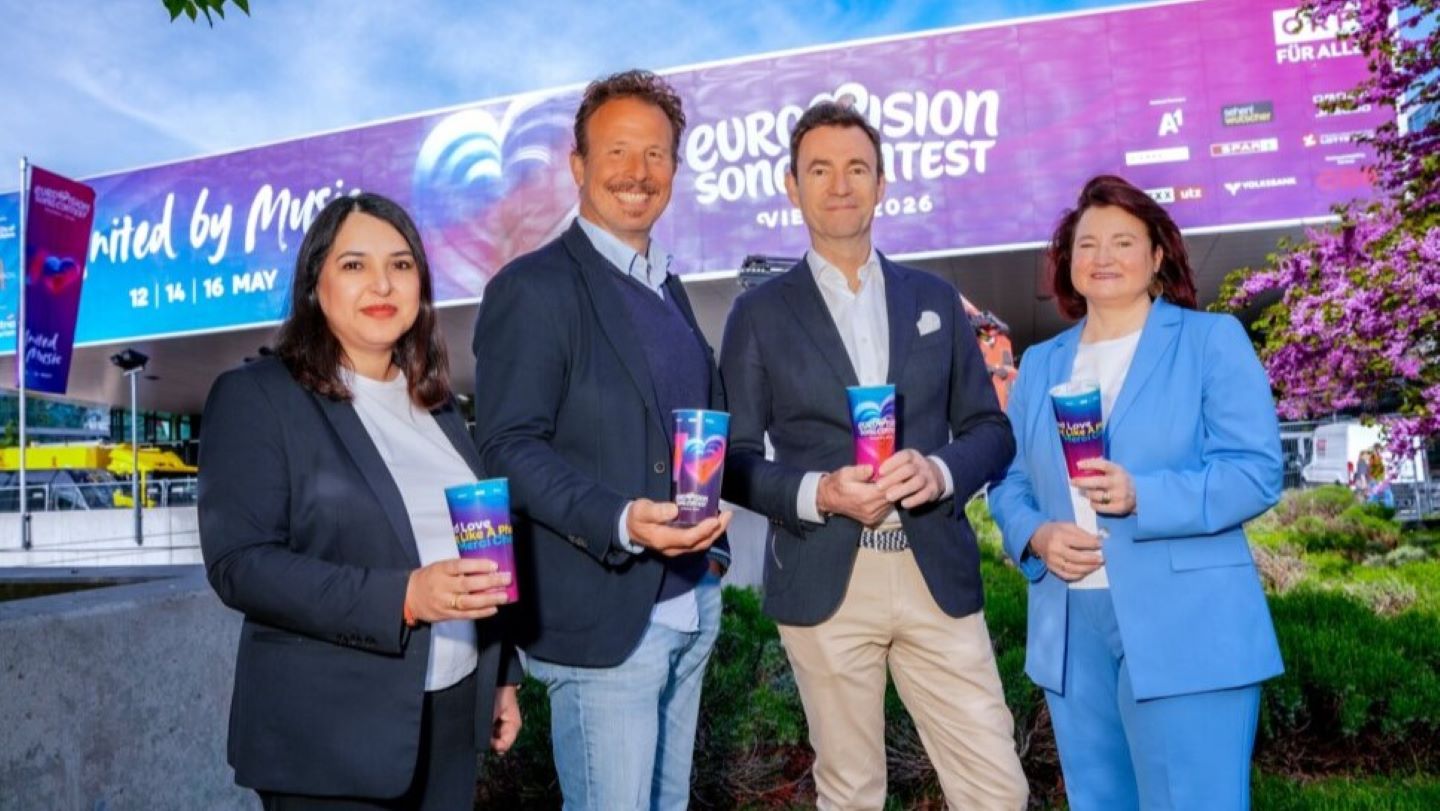 Borouge and partners supply recycled cups for Vienna Eurovision events
