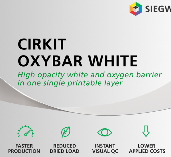 Siegwerk's CIRKIT OXYBAR WHITE Combines Oxygen Barrier and White Ink Functionality