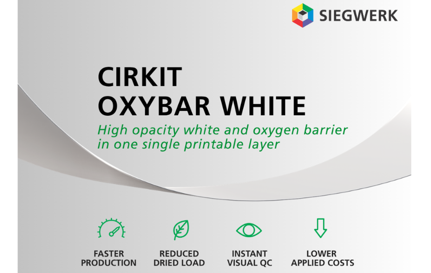Siegwerk's CIRKIT OXYBAR WHITE Combines Oxygen Barrier and White Ink Functionality