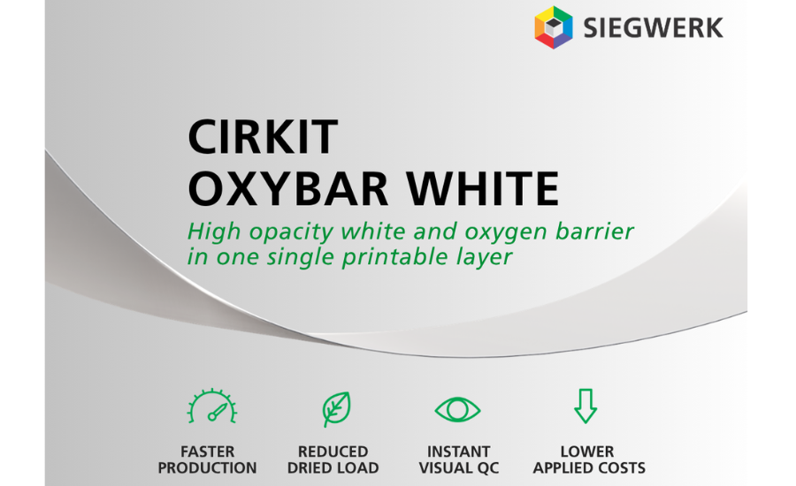 Siegwerk's CIRKIT OXYBAR WHITE Combines Oxygen Barrier and White Ink Functionality