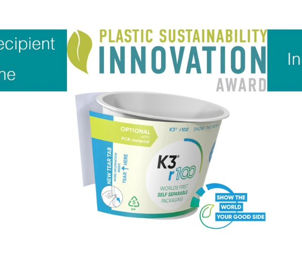 Greiner Packaging's K3® r100 Earns Plastic Sustainability Innovation Award